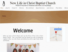 Tablet Screenshot of newlifeinchristbaptist.com